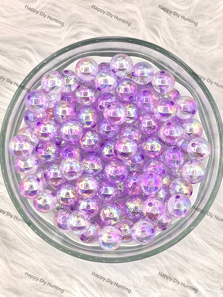 16mm Clear Purple Color Acrylic Beads wholesale