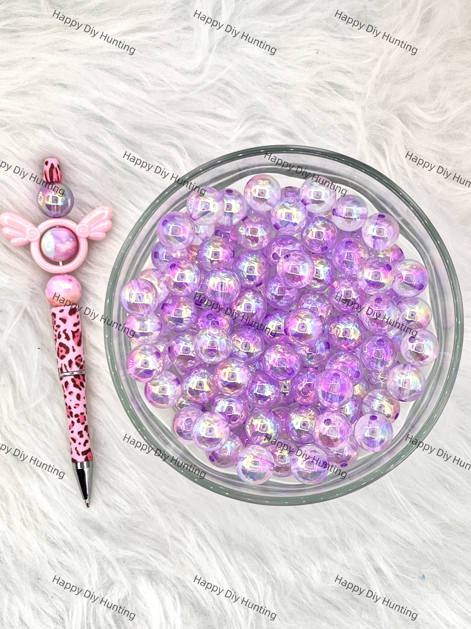 16mm Clear Purple Color Acrylic Beads wholesale