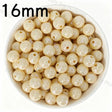16mm Cream Ivory UV Finish Frosted Cat Eye Round Acrylic Beads  for DIY Beadable Pens & Jewelry