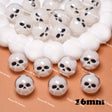 16mm Halloween skeleton acrylic beads 8pcs bag skull print craft focal beads for pen jewelry