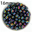 16mm Iridescent UV Finish Frosted Cat Eye Round Acrylic Beads  for DIY Beadable Pens & Jewelry