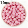 16mm Little Pink UV Finish Frosted Cat Eye Round Acrylic Beads  for DIY Beadable Pens & Jewelry