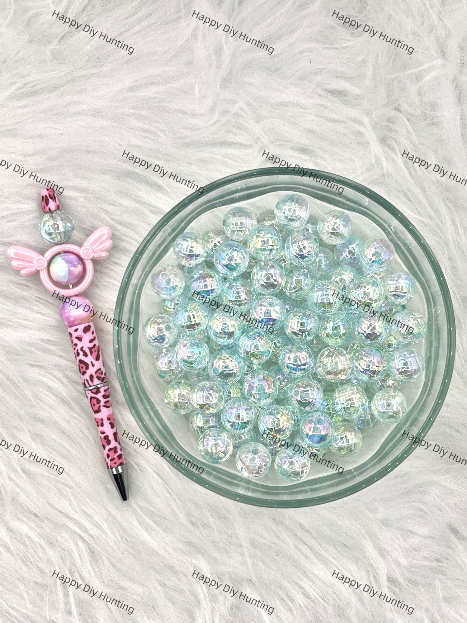 16mm Teal color Disco Acrylic Beads Wholesale