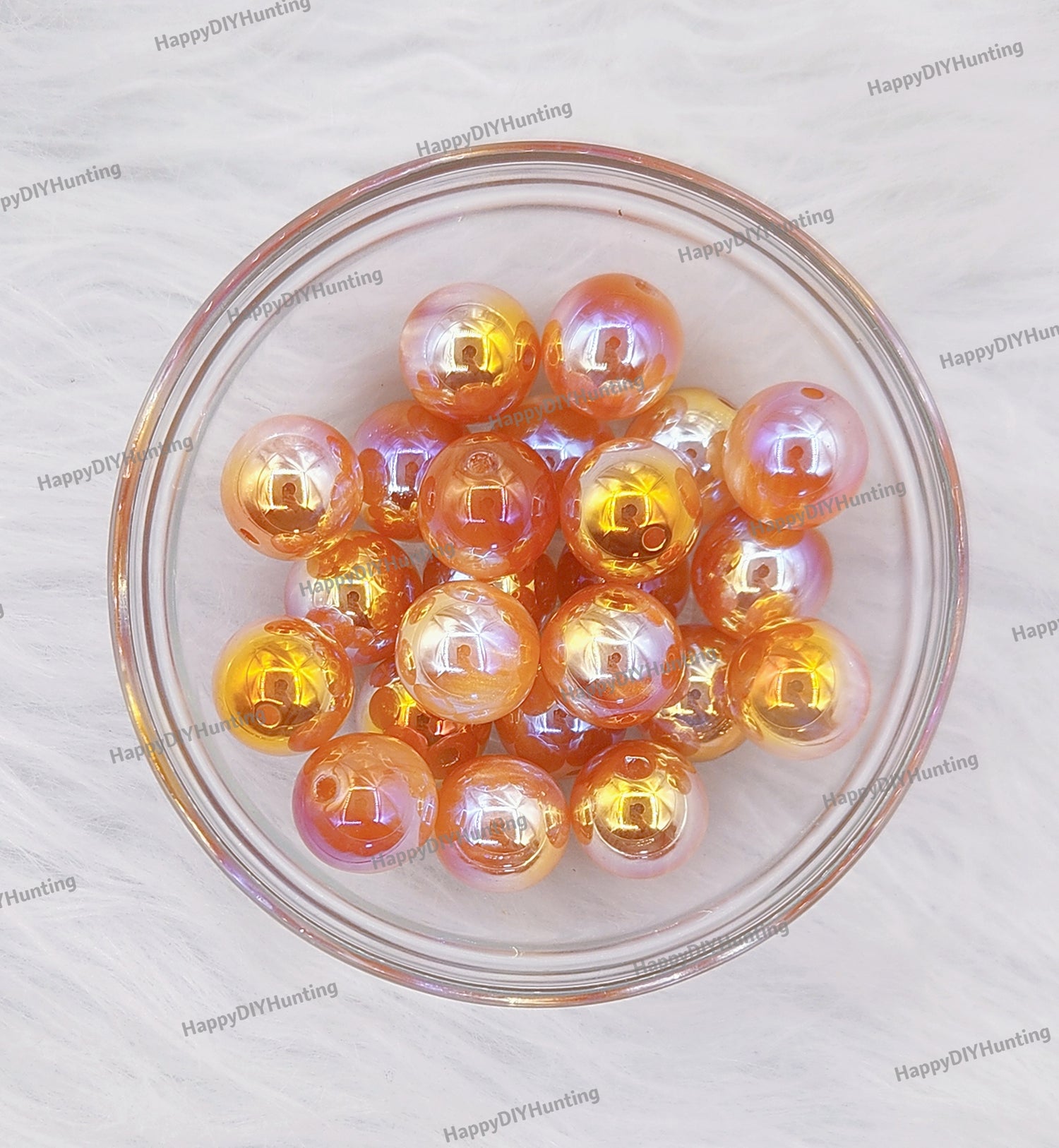 16mm, UV Coated Shiny Round Gold Acrylic Beads