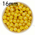 16mm Yellow UV Finish Frosted Cat Eye Round Acrylic Beads  for DIY Beadable Pens & Jewelry