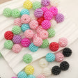 16mm colorful acrylic round pearl berry beads, bumpy imitation pearl loose beads for handmade jewelry craft