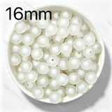 16mm milky white frosted round acrylic beads matte beads for diy beadable pen and jewelry craft projects