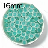 16mm mint‑blue frosted round acrylic beads matte beads for diy beadable pen and jewelry craft projects