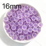 16mm purple frosted round acrylic beads matte beads for diy beadable pen and jewelry craft projects