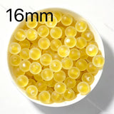 16mm yellow frosted round acrylic beads matte beads for diy beadable pen and jewelry craft projects