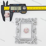 17mm Ornate Pearl Inlaid Rhinestone Beads, Large Hole Decor Beads for Beadable Pen Making