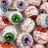 18mm Scary Eyeball Sugar Rhinestone Round Acrylic Beads
