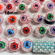 18mm Scary Eyeball Sugar Rhinestone Round Acrylic Beads