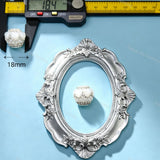 18mm white crown-shaped bead decorated with pearls and sparkling rhinestones. Elegant and shiny, perfect for beadable pens, keychains, and handmade crafts.
