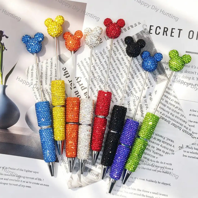 full rhinestone beadable pens for diy handmade craft stationery wholesale