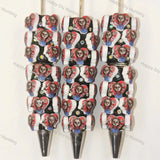 halloween creepy printed heart spooky doll cartoon character beadable pens for diy handmade stationery crafts wholesale