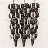 Halloween Hooded Ghost Face Graphic Printed Rhinestone Beadable Pens, Spooky Goth DIY Handmade Craft Bead Pens Wholesale