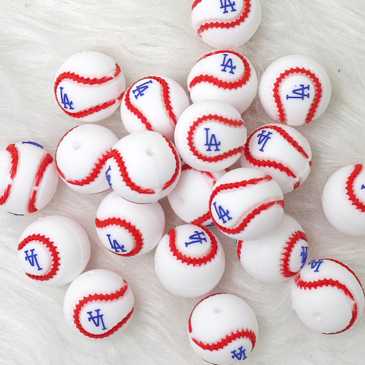LA baseball team Silicone Focal Beads Wholesale