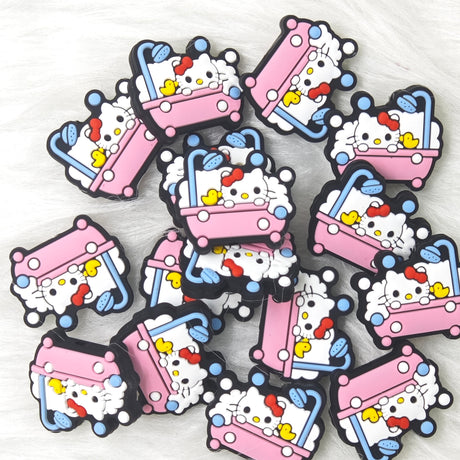 HK Cat in the bathtub Focal Beads , Character Focal Beads for Pens