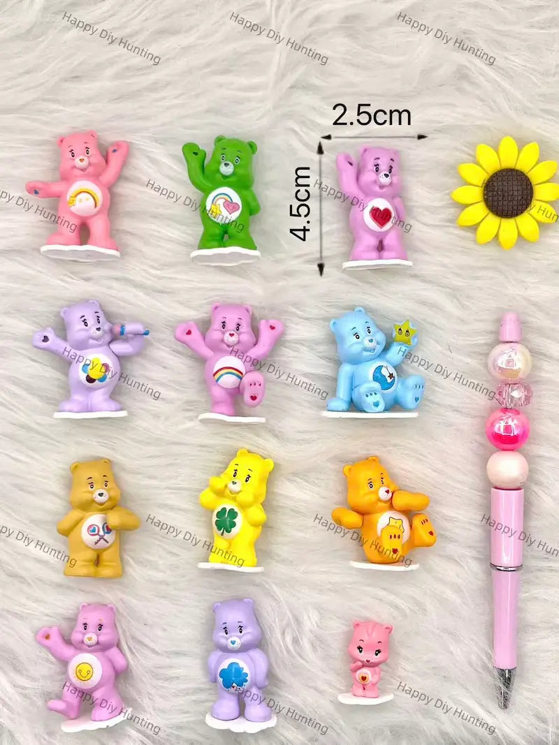 Colorful Round Bear Pen Topper Fits Most Regular Pen Tops for DIY Craft
