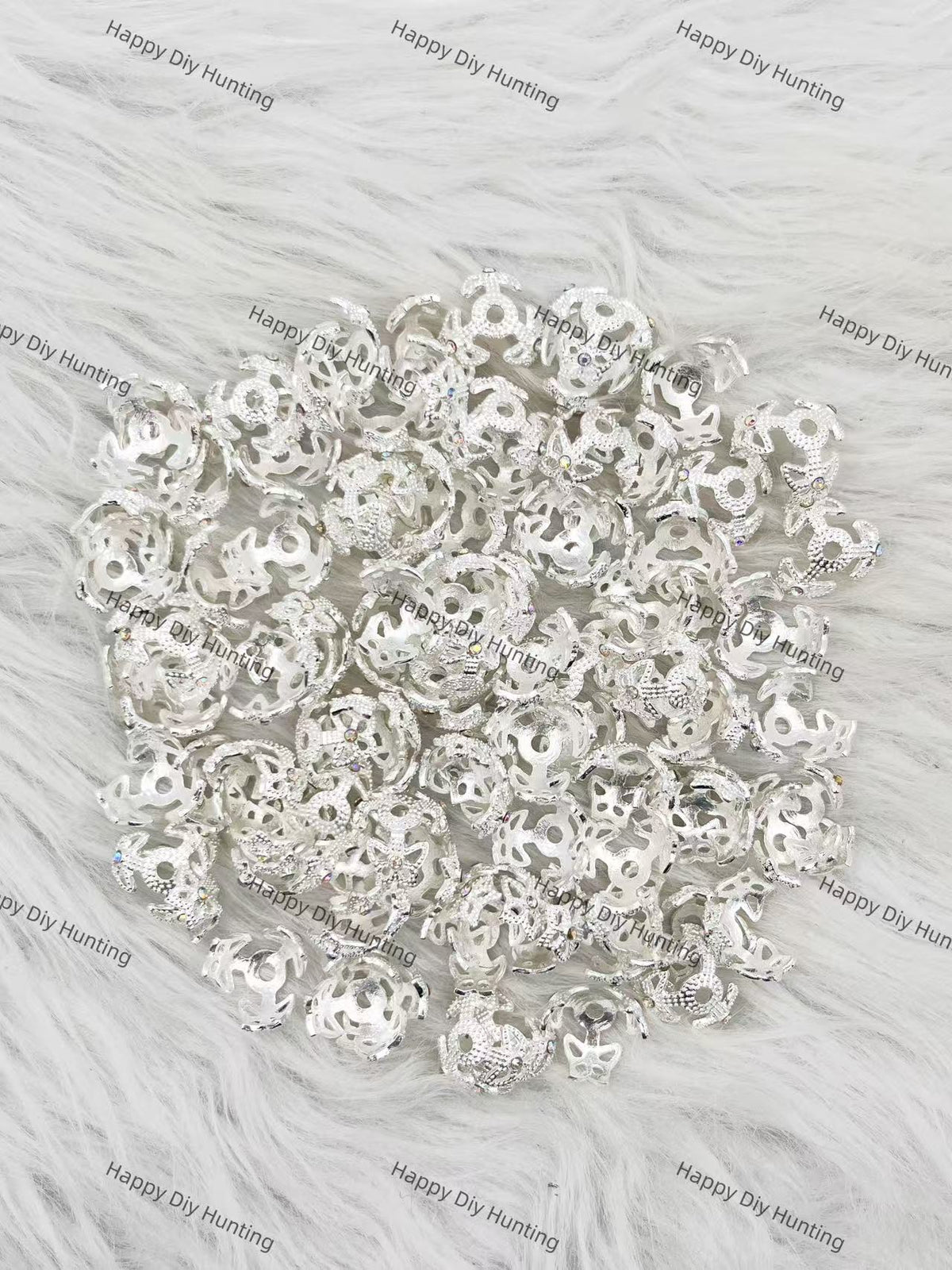Silver Butterfly Bead Caps Spacer Wholesale | Fits 16mm Beads