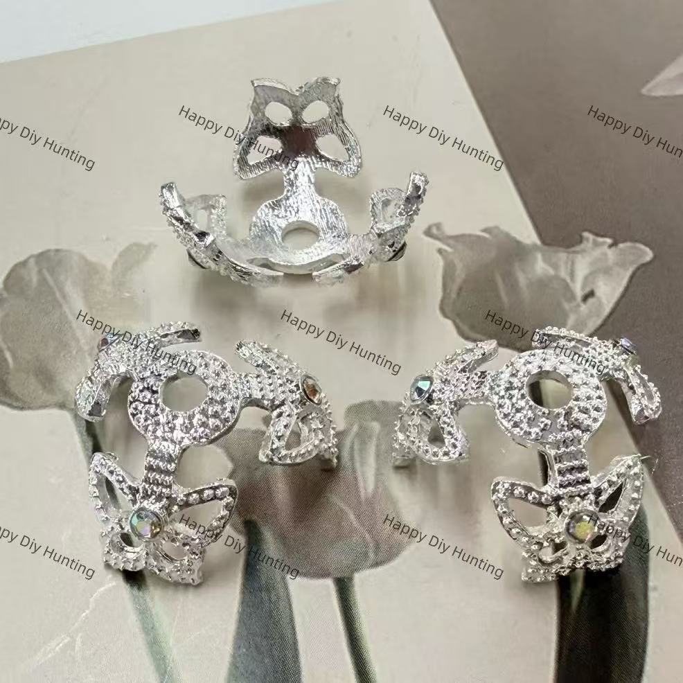 Silver Butterfly Bead Caps Spacer Wholesale | Fits 16mm Beads
