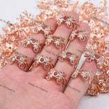 Rose Gold Bow Bead Caps Spacer | Fits 16mm Beads, Premium DIY Jewelry Making Supplies(BC-003)
