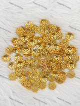 Gold Snow Flake Bead Caps Spacer | Fits 16mm Beads, Premium DIY Jewelry Making Supplies (BC-005)