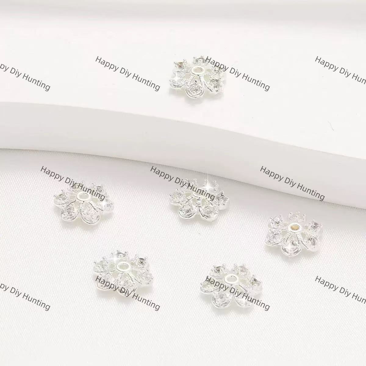 Silver Flower Bead Caps Spacer Wholesale | Fits 16mm Beads