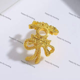 Goldn Bow Shape Bead Caps Spacer (They Fit 16MM Beads) BC-002