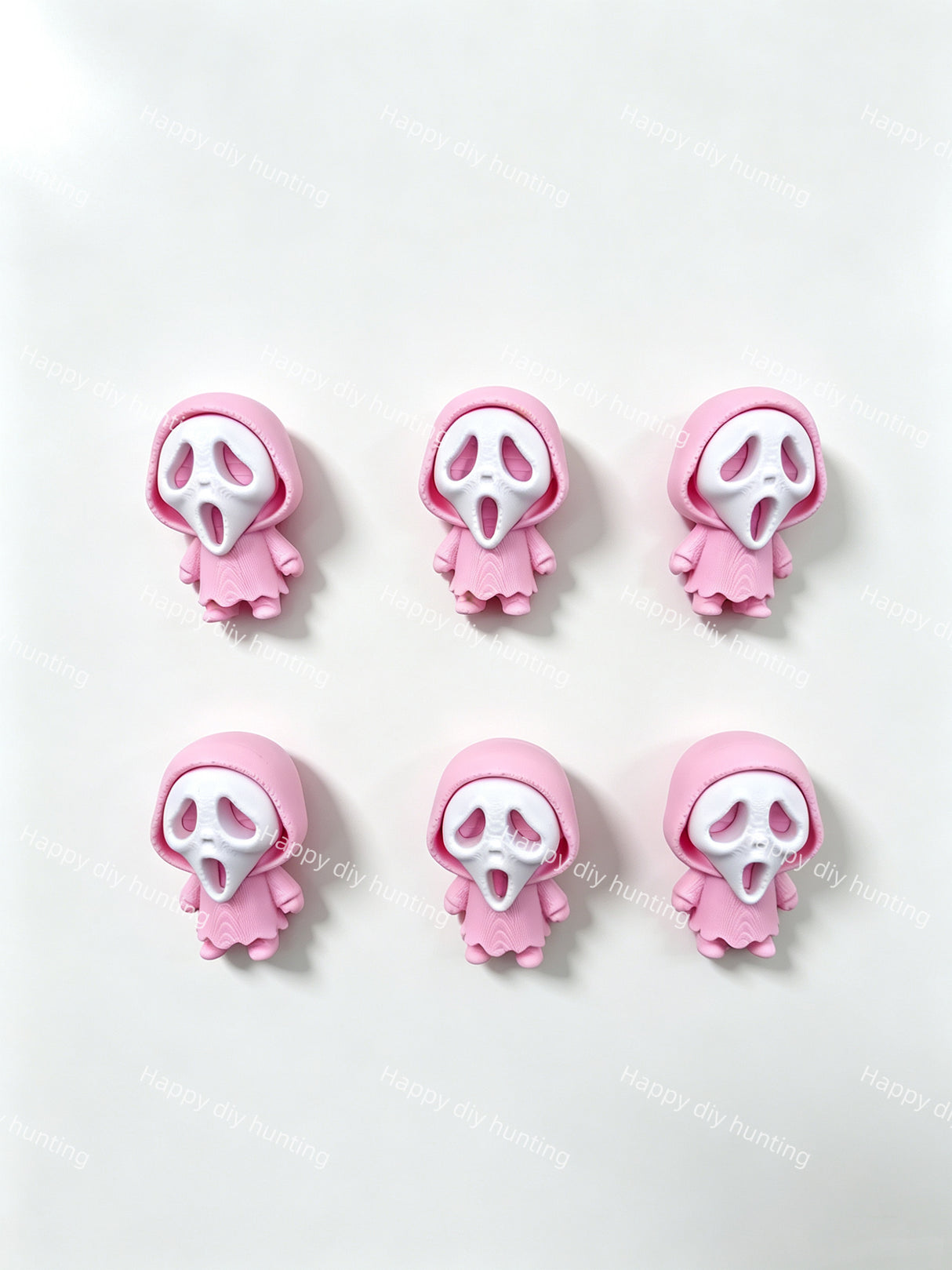 Light Pink Ghostface 3D Printed Pen Topper (No Hole)