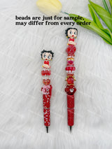Vintage Retro Cartoon Lady Pen Topper (No Hole)