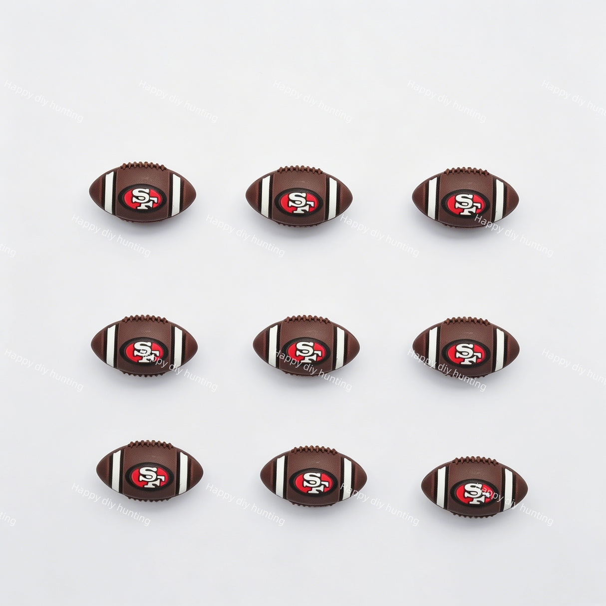 3D San Francisco 49ers Football team Silicone Focal Beads Wholesale, silicone focal beads for pens