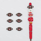 3D San Francisco 49ers Football team Silicone Focal Beads Wholesale, silicone focal beads for pens