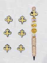 New Orleans Saints Football team Silicone Focal Beads Wholesale, silicone focal beads for pens