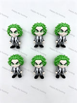Green Color Hair Scary Man 3D Printed Pen Topper (No Hole) for DIY Beadable Pens Wholesale
