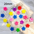 20MM Bright Solid Color Flower Acrylic Beads For Beadable Pens