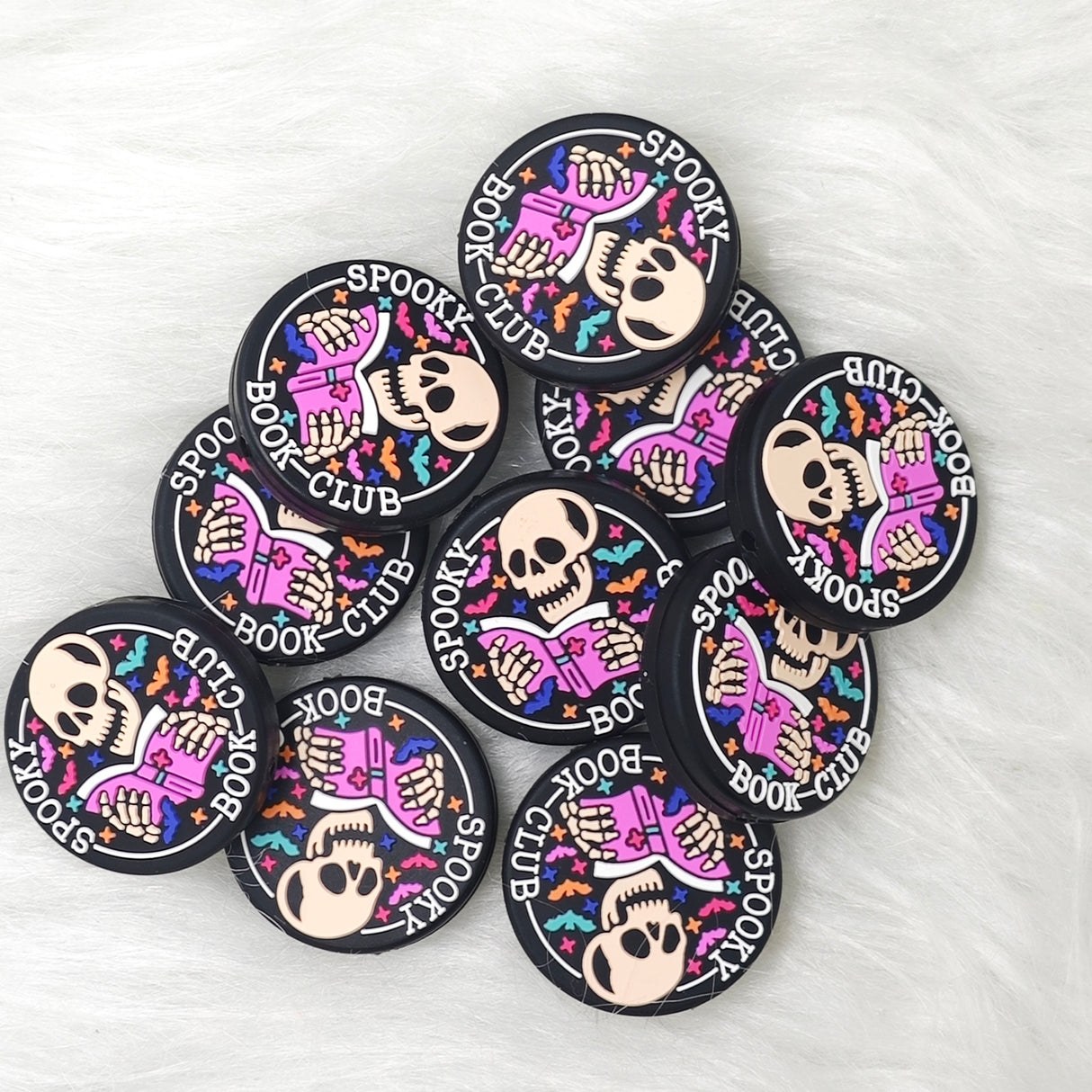 Spooky book club Silicone Focal Beads Wholesale