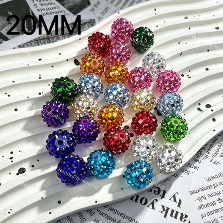 20mm Bling Sparkling Rhinestones Beads, DIY beadable pen and jewelry making supplies