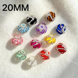 20mm swirl pave round rhinestone beads for DIY beadable pens and jewelry crafts