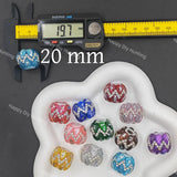 Multi-color rhinestone wave glitter barrel focal beads for beaded pen making