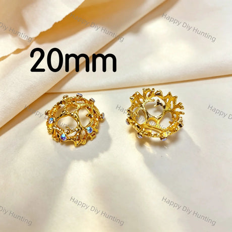 20mm Gold Hollow Branch Bead Caps Spacer | Fits 20mm Beads, Premium DIY Beadable Pens