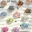 20mm hand‑embellished round focal beads heart‑cut AB rhinestone silver metal bow faux pearl edge large hole beadable pen craft wholesale