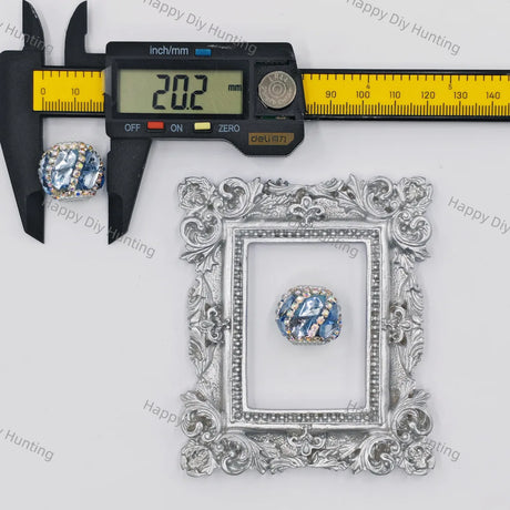 20mm multi‑faceted rhinestone encrusted large hole round beads for beadable pen diy craft wholesale