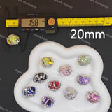 20mm Silver Bow Heart Rhinestone Beads for DIY Beadable Pens