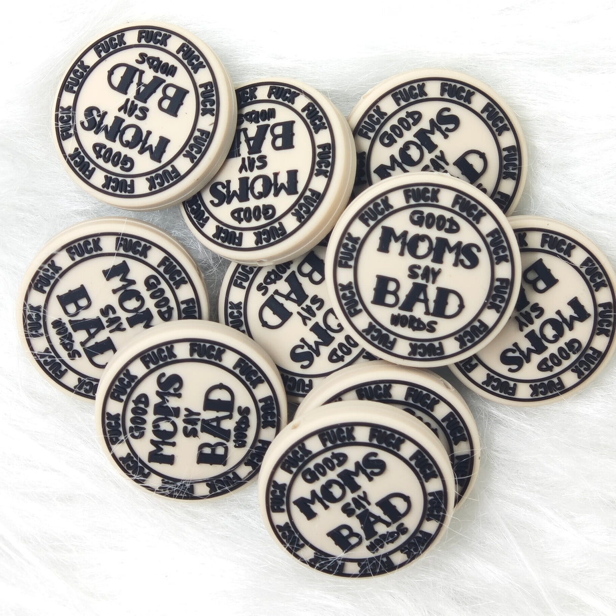 Good moms say bad words Silicone Focal Beads, saying Focal Beads