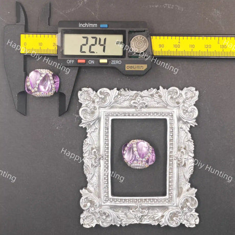 22mm rhinestone teardrop flower acrylic focal beads, sparkly bling acrylic beads for DIY beadable pen crafts