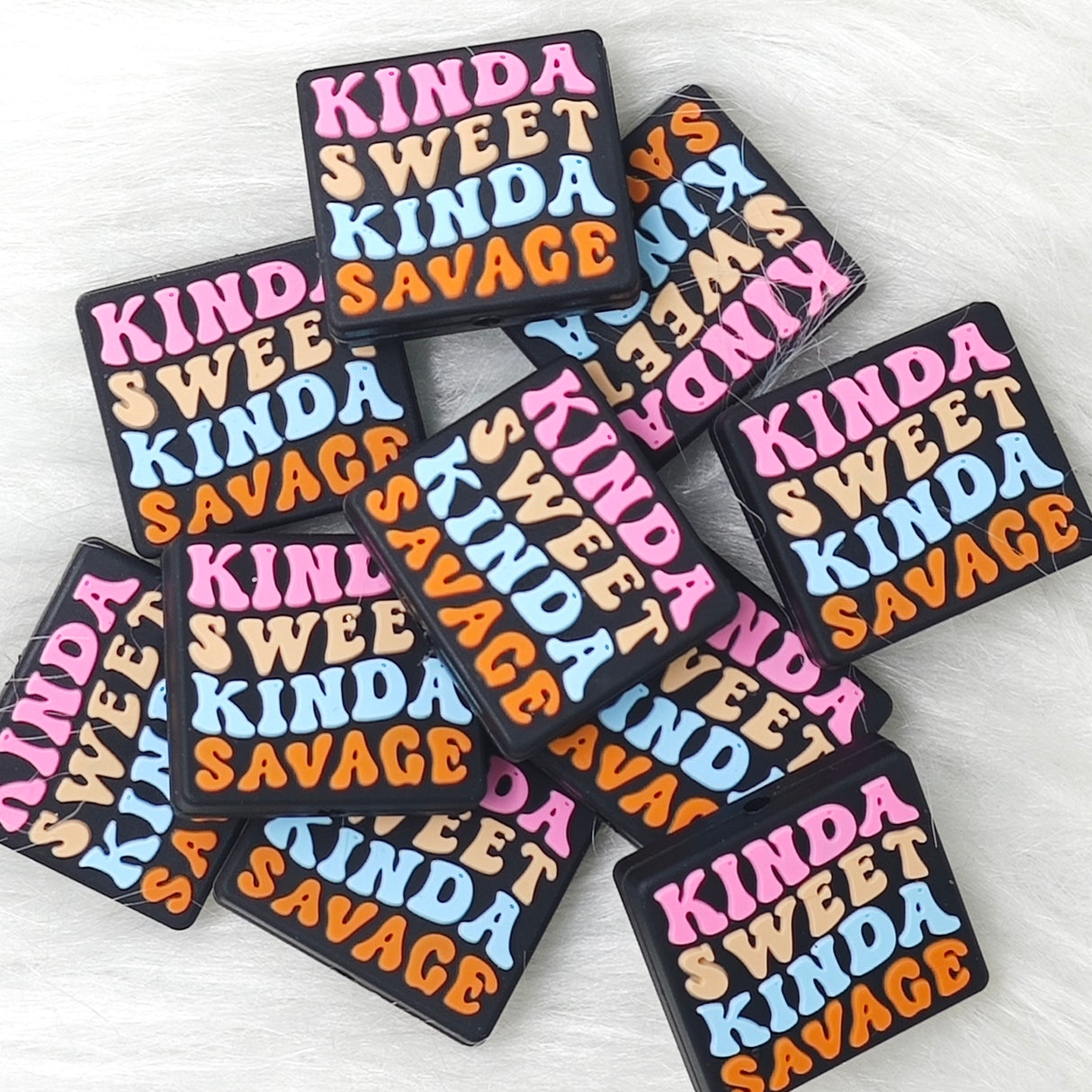 Kinda sweet kinda savage Silicone Focal Beads Wholesale