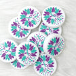 Purple and teal ribbon Focal Beads for Pens