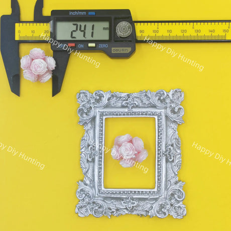 24mm gradient pearl rose cluster focal bead, floral DIY beadable pen craft supplies